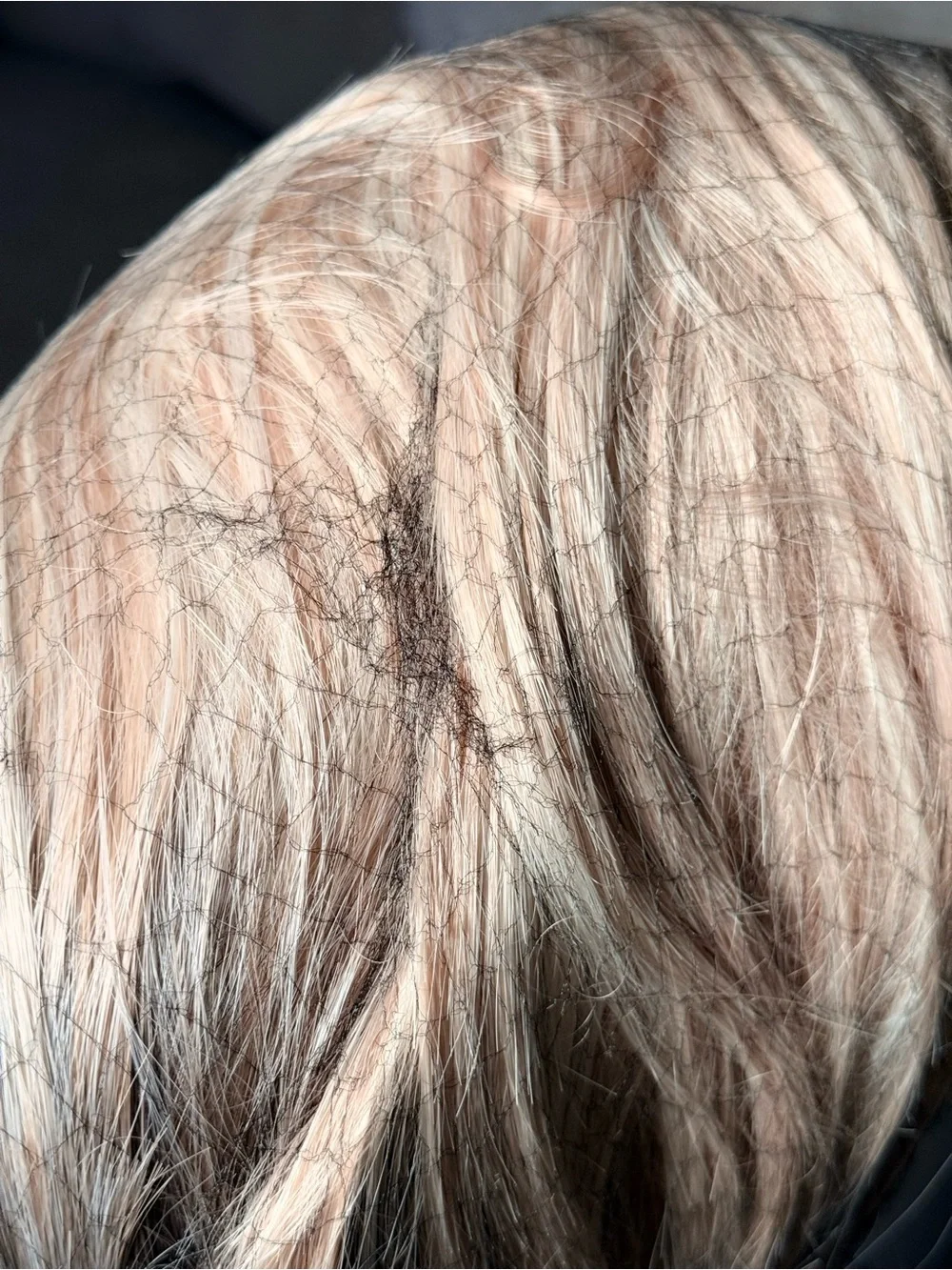 Blonde Ombre Long Straight Wig with Bangs - Neutral Roots
